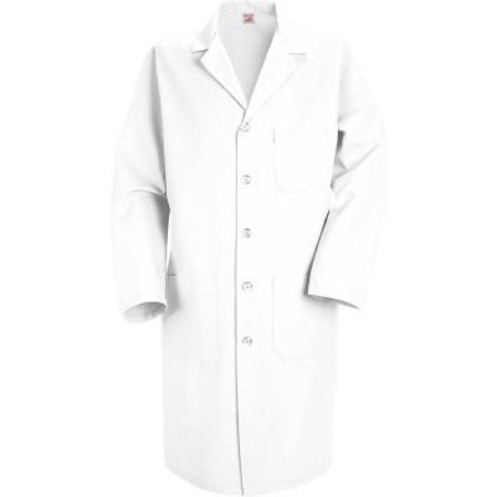 VF IMAGEWEAR Red Kap¬Æ Men's Lab Coat, White, Poly/Combed Cotton, Regular, 34" KP14WHRG34